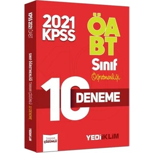 Yediiklim Yayınları 2021 ÖABT Sınıf Öğretmenliği Tamamı Çözümlü 10 Deneme