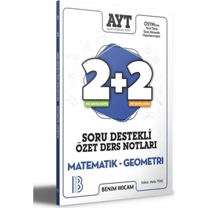 Yargı Yayınevi Benim Hocam AYT Matematik - Geometri 2+2 Soru Destekli Özet Ders Notları