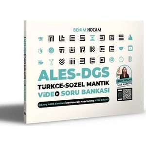 Benim Hocam Yayınları 2021 ALES DGS Türkçe-Sözel Mantık Video Soru Bankası