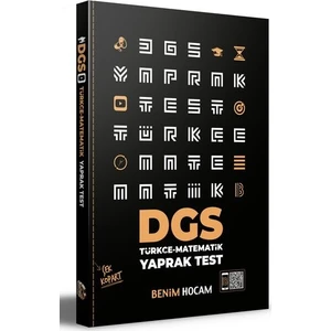 Benim Hocam Yayınları DGS 2021 Çek Kopart Yaprak Test