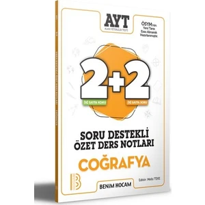 Benim Hocam Yayınları AYT Coğrafya 2 + 2 Soru Destekli Özet Ders Notları - Melis Teke