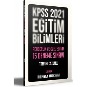 Benim Hocam Yayınları 2021 Eğitim Bilimleri Rehberlik ve Özel Eğitim Tamamı Çözümlü 15 Deneme