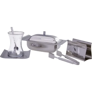 Helen 41 Parça Çelik Çay Seti