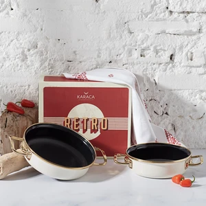 Retro Emaye 2li Krem Sahan Set