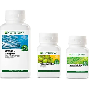 Nutrıway-1x Omega-3 Complex, 1x Vitamin C Plus, 1x Vitamin B Plus