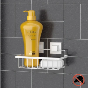 Teknotel Delme Vida Matkap Yok  Yapıskanlı Tek Katlı Banyo Rafı Beyaz EF241