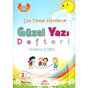 Güneş Yayın Dağıtım 2.sınıf Kılavuz Çizgili Dik Temel Harflerle Güzel Yazı Defteri 50 x 50
