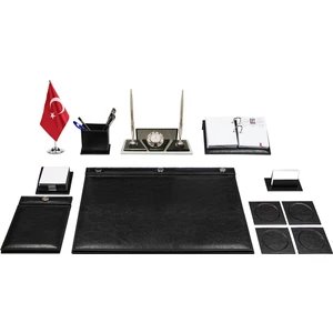 Anadolu Kristal Masa İsimliği ve Düğmeli Sümen Takımı