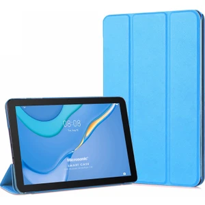 Huawei Matepad T10 Kılıf Slim Translucent Back Smart Cover Mavi