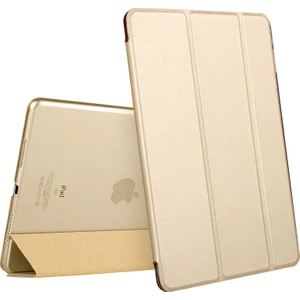 Apple iPad 10.2'' 8. Nesil (A2270-A2428-A2429-A2430) Smart Case ve Arka Kılıf Gold