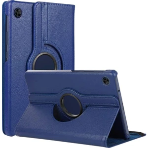 Huawei Matepad T10S Kılıf 360 Rotating Stand Deri Lacivert