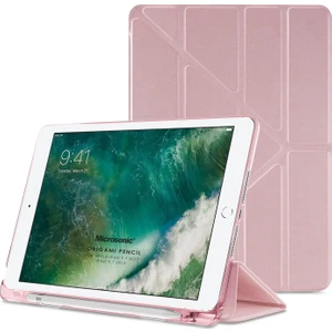 Apple iPad 9.7 2017 Kılıf (A1822-A1823) Origami Pencil Rose Gold