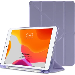 Apple iPad Air 3 10.5'' 2019 Kılıf (A2152-A2123-A2153-A2154) Origami Pencil Lila