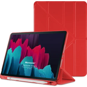 Samsung Galaxy Tab S7 T870 Kılıf Origami Pencil Kırmızı