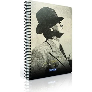 Atatürk A4 Spiralli 100 Yaprak Kareli Sert Kapak Defter 2654