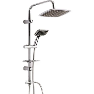 Beyaz Krom Yağmurlama Tepe Duş Seti