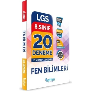 Netfen Yayınları 8. Sınıf LGS Fen Bilimleri 20 Deneme