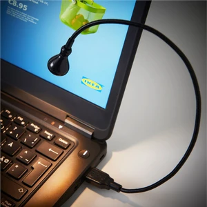 IKEA Jansjö Ledli USB Siyah Lamba