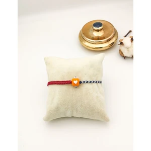 Kalp Nazarlık Kare Boncuk İp Bileklik