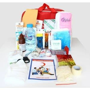 Acil Durum Deprem-Zelzele-Afet Ilk Yardım Çantası Seti Kırmızı