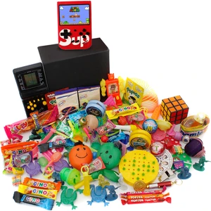 Nostaljik Lezzetler Özel Gıda ve Oyuncak Kutusu , Siyah Tetris ve Kırmızı Atarili