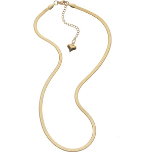 Çelik Italyan Zincir Kolye Düz Model - Gold