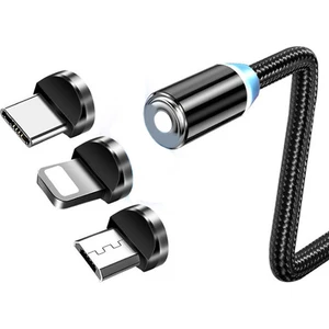 Magnetic-Mıknatıslı USB Şarj Kablosu 3 BaşlıkUniversal 1 mt AL-32968