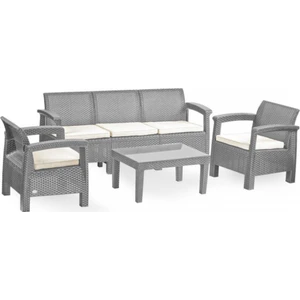 Amazon Bahçe ve Balkon Seti Bej Minder Oturma Grubu Gri