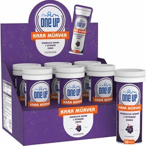 One Up Kara Mürver + C Vitamini + Çinko 10 Efervesan Tablet Çilek Ahududu 6'lı