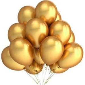 50 Adet Krom Balon Metalik Balon Gold 12 Inç