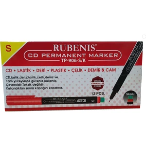 S Kırmızı CD Permanent Marker Kalem