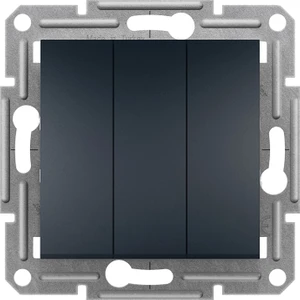 Schneider Electric EPH2100171 Asfora Plus Antrasit Üçlü Anahtar Çerçevesiz