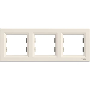 Schneider Electric Schneider Asfora - 3'lü Yatay Çerçeve, Krem EPH5800323