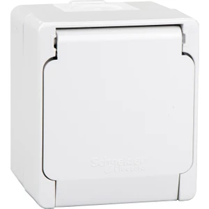 Schneider Electric Schneider Nemliyer -Kapaklı Topraklı Priz, Beyaz, NML3100121