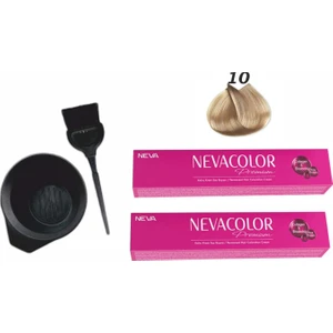 Color Tüp Boya 10 Platin 50 ml x 2'li + Boyama Seti