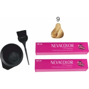 Color Tüp Boya 9 Çok Açık Kumral 50 ml x 2'li + Boyama Seti