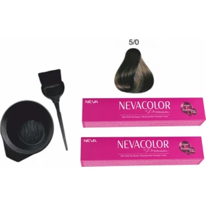 Color Tüp Boya 5.0 Yoğun Açık Kumral 50 ml x 2'li+Boyama Seti