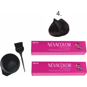 Color Tüp Boya 4 Kahve 50 ml x 2'li + Boyama Seti