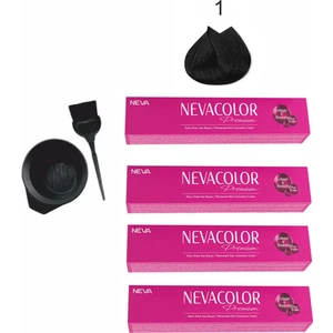Color Tüp Boya 1. Siyah 50 ml x 4'lü + Boyama Seti