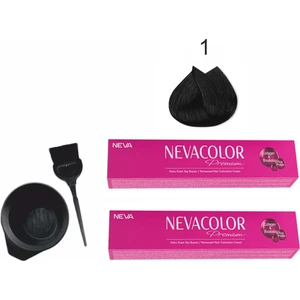 Color Tüp Boya 1.siyah 50 ml x 2'li + Boyama Seti