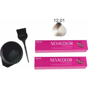 Color Tüp Boya 12.01 Yoğun Küllü Süper Açıcı 50 ml x 2'li + Boyama Seti