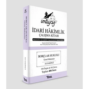 İmtiyaz İdari Hâkimlik Çalışma Kitabı Borçlar Hukuku - Ali Sakinci