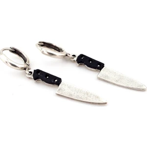 Master Chef 30MM Bıçak Et Bıçağı Unisex Sallantılı Küpe E894