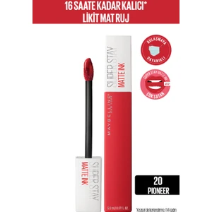 Maybelline New York Super Stay Matte Ink Likit Mat Ruj - 20 Pioneer - Kırmızı