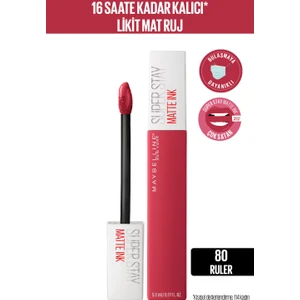 Maybelline New York Super Stay Matte Ink Likit Mat Ruj - 80 Ruler - Kırmızı/Pembe