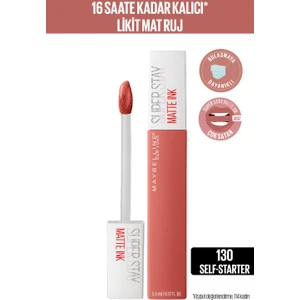 Maybelline New York Super Stay Matte Ink Likit Mat Ruj - 130 Self-Starter - Nude/Kahve