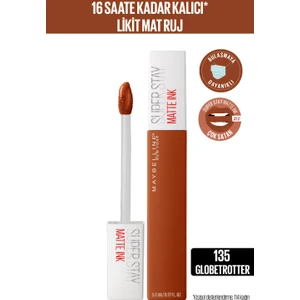 Maybelline New York Super Stay Matte Ink Likit Mat Ruj - 135 Globe-Trotter - Kahverengi