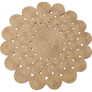 Eko Halı Patna Ptn 07 Natural Jüt Halı Yuvarlak El Dokuma Örgü Hasır Kilim