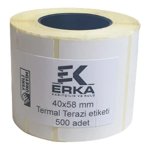 40X58 Termal Terazi Etiketi 500 Sarım 10 Rulo