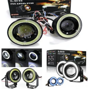 Carub Angellı Sis Lamba Çakarlı-Mercekli Angel 12V Cob 76 mm Beyaz Renk